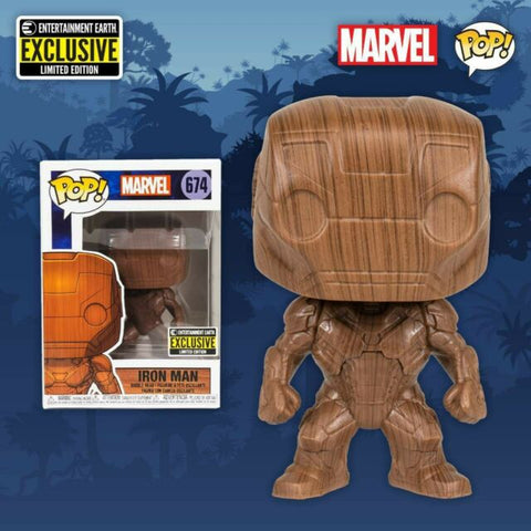 Funko Pop! Marvel: Iron Man Wood Deco (Entertainment Earth)